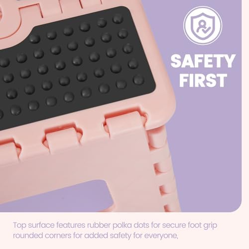 9 Inch Folding Step Stool 300 LB Capacity Non Slip Foot Stool - Image 3
