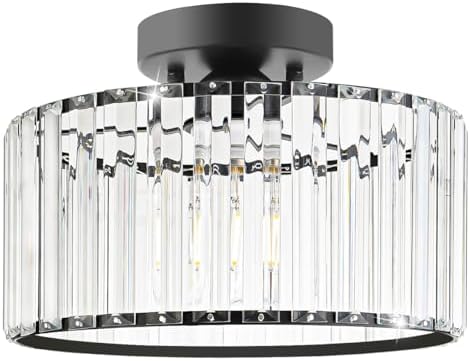 Crystal Ceiling Light Fixture, Modern Semi Flush Mount Ceiling Light, Crystal by Unknown