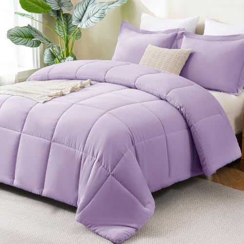 CozyLux King Size Comforter Set, 3-Piece Box-Stitched by CozyLux