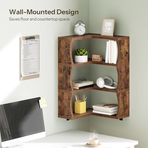 HOOBRO Floating Shelves for Wall, 4-Tier Corner Shelf Wall Mounted - Image 5