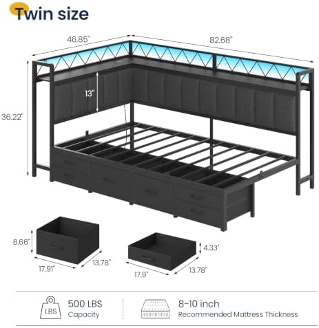 Brinlawb Twin Corner Bed Frame - Image 2
