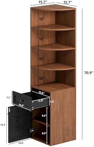 IRONCK Corner Bookshelf and Bookcase - Image 2