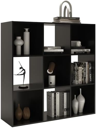 9 Cube Shelf with Anti-Tipping Kits + Reversible Open Back Bookcase by CTESNE