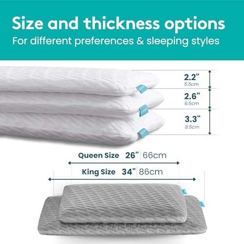 BLISSBURY Stomach Sleeper Pillow, Thin Memory Foam, 2.2 Inch - Image 6