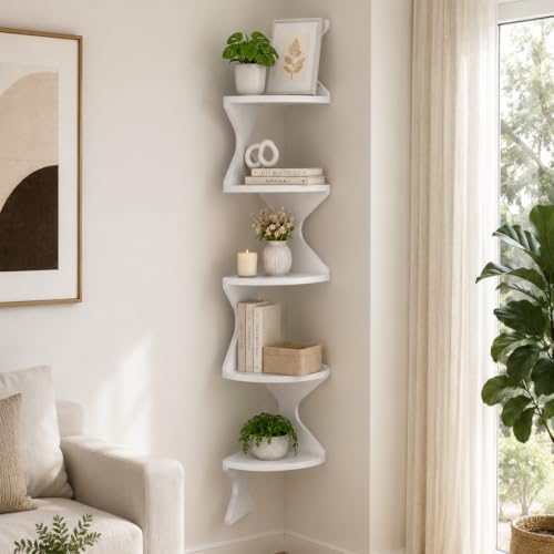 Corner Shelves Wall Mounted, Zigzag Corner Floating Shelves - Image 3