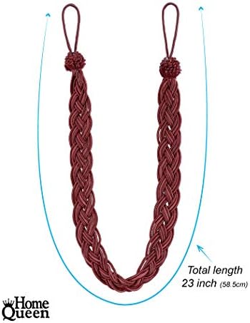 Home Queen Hand Braided Curtain Tie Back, Buckle Holdback Drapery Curtain - Image 6