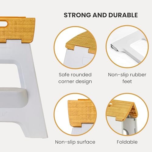 Vigar Compact Folding Step Stool, 16 in 2 Step - Image 4