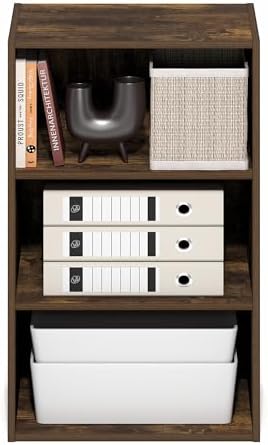 Furinno Basic Book Shelf, 3-Tier Bookshelf, Storage Organizer Bookcase - Image 4