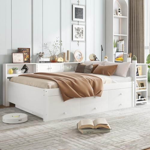 Full Corner Bed Frame with Desk, Storage Drawers and Trundle - Image 3