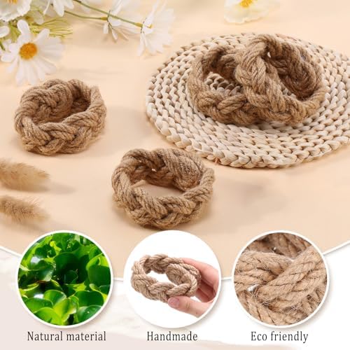 Novabright 4 Pcs Boho Curtain Tiebacks Braided Curtain Ties - Image 3