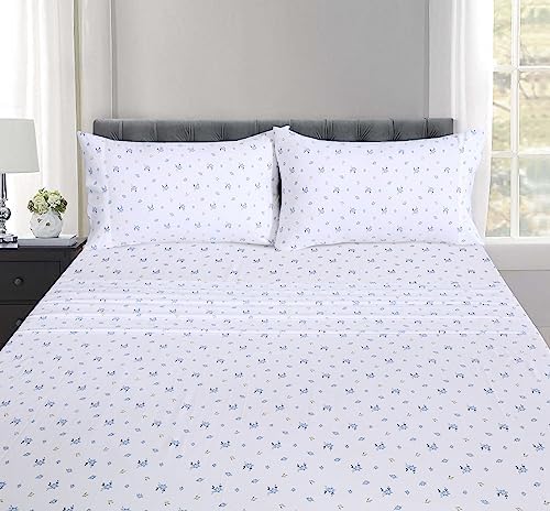 RUVANTI 100% Cotton Twin Sheets, Percale Weave Twin Sheet Set - Image 5