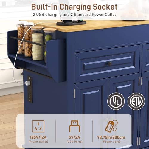 80"-48" Extendable Kitchen Island - Image 4