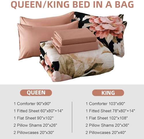Dobuyly Black Queen Comforter Set 7 Piece Bed in a Bag, Soft Microfiber - Image 7