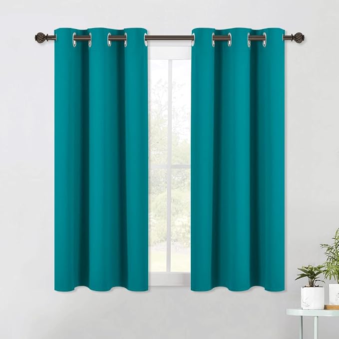NICETOWN ROM Darkening Curtains 54 inch Length 2 Panels, Thermal Insulated by NICETOWN