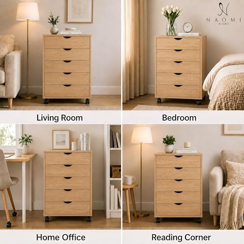 Naomi Home 5 Drawer Storage Cabinet - Image 5
