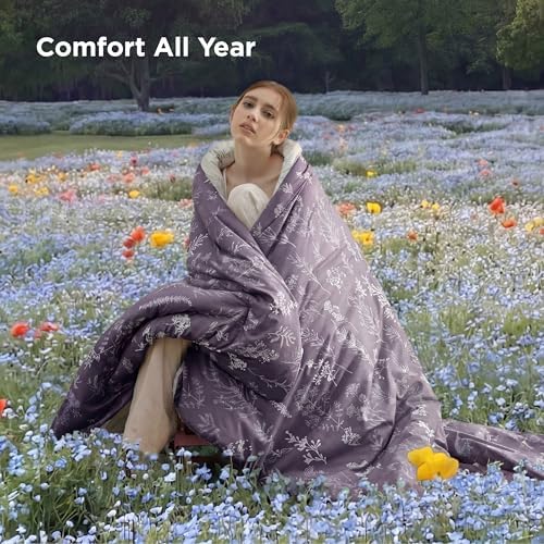 Bedsure Grayish Purple Comforter Set Queen - Image 6