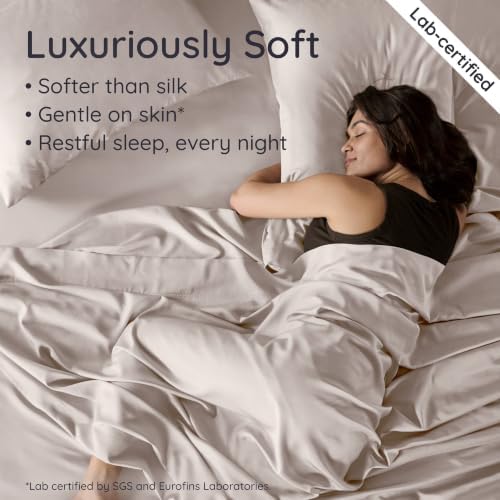 Bambaw 100% Viscose Derived from Bamboo Sheets Queen Size Set – 6pcs Cooling - Image 4