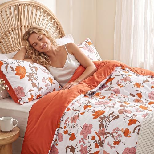 Exclusivo Mezcla Lightweight Reversible King Comforter Set Floral, 3 Piece - Image 6
