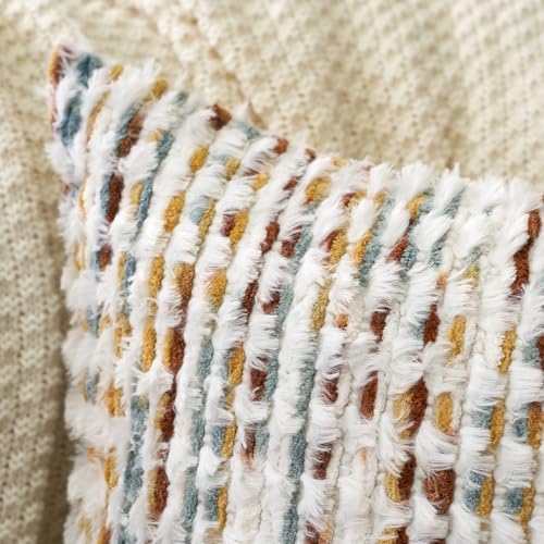 Aeckself Boho Chenille Tufted Pillow Cover 12 x 20 Inch, Rectangle Decorative - Image 5