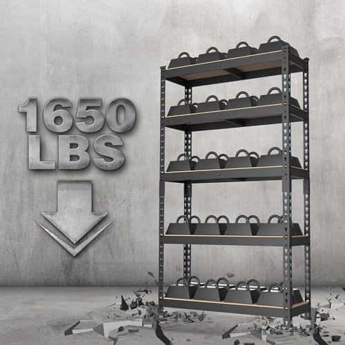 WORKPRO Shelving with MDF Board, 27-2/5"W x 11-7/10"D x 60" H, 1650LBS Load - Image 2