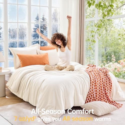MUXHOMO Full Comforter Set, 3-Piece All-Season Bedding - Image 4