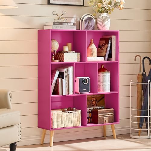 LEYAOYAO Cube Bookshelf, Mid-Century Modern Book Shelf - Image 3
