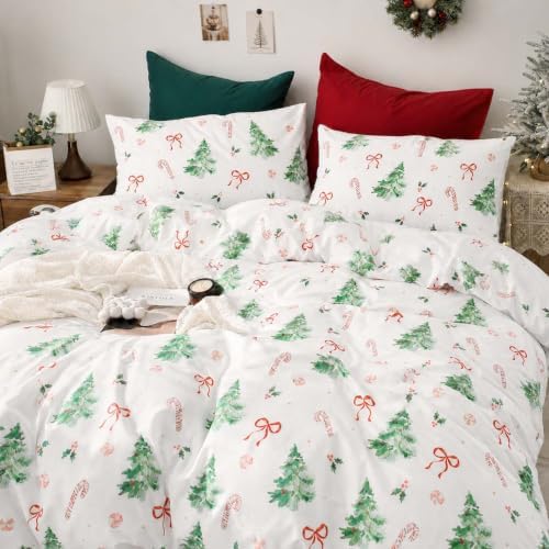 Nayoroom Christmas Comforter Set King Tree Candy Cane Holiday Bedding - Image 4
