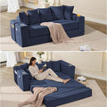 76" Oversized Loveseat Pull Out Sofa, 2 in1 Convertible Loveseat Sofa by IZLKQC
