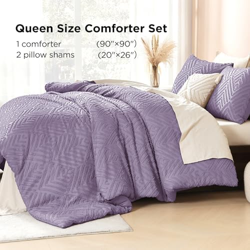 Litanika Queen Size Comforter Set, 3 Pieces Tufted Boho Bedding Set - Image 6