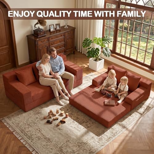 Boneless Loveseat Couch Folding Sofa Bed, Foldable Floor Futon Sleeper Couch Bed - Image 7