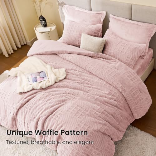 EXQ Home Waffle Fluffy Comforter Set Twin Size - Image 3
