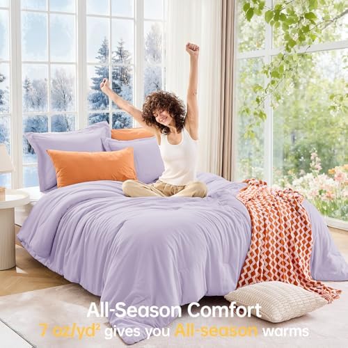MUXHOMO King Comforter Set, 3-Piece All-Season Bedding - Image 4