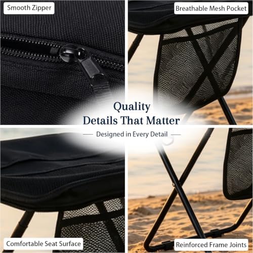 Portable Collapsible Stool，12.2 Inch Folding Stool - Image 4