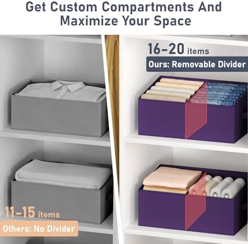 DIMJ Large Closet Shelf Organizer Bins 6 Packs - Image 2