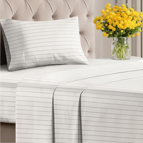 Twin 3 Piece Striped Sheet Set - Image 2
