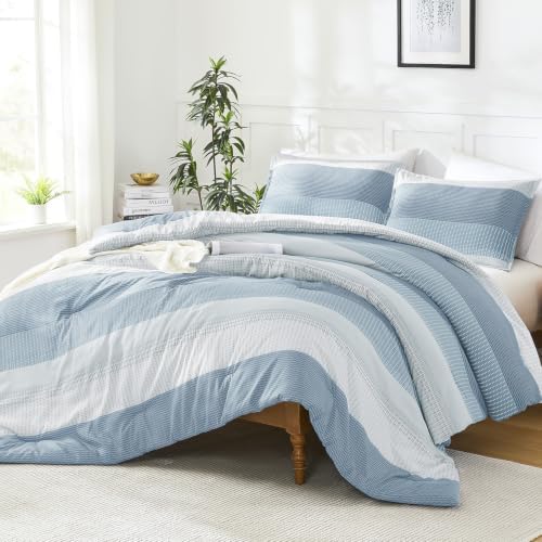 Litanika Grey Blue California King Comforter Set - Image 3