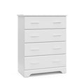Storkcraft Brookside 4 Drawer Dresser (White) – GREENGUARD Gold Certified, Nursery Dresser for Kids Bedroom, Chest of Drawers