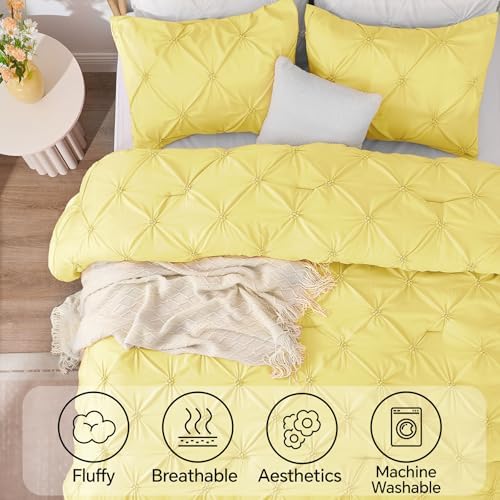BEDELITE King Comforter Set Light Yellow, Fluffy & Soft Comforter - Image 5