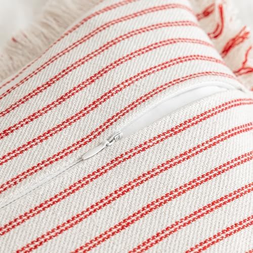 YEENAASY Throw Pillow Covers 20x20 Boho Striped Pillow Cases - Image 3