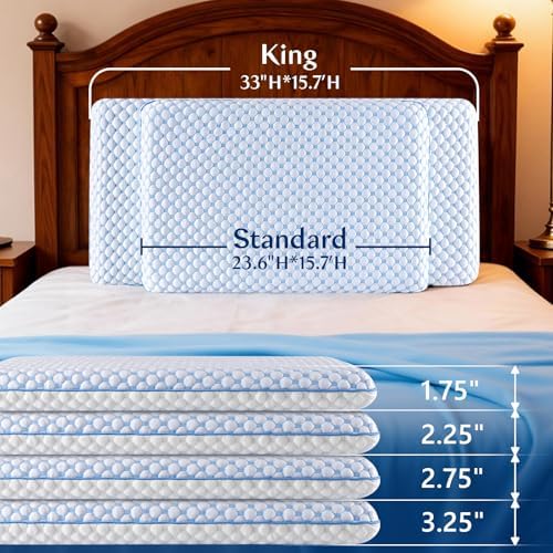 Stomach Sleeping Pillow for Shoulder and Neck Pain Relief, Thin Pillow for - Image 6