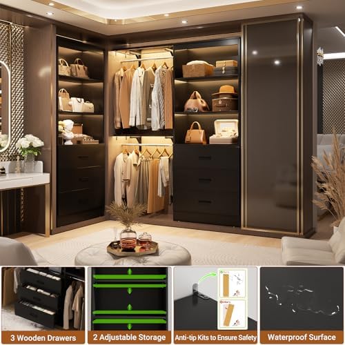 Aheaplus 47.2" Closet Drawers System, Closet System - Image 4