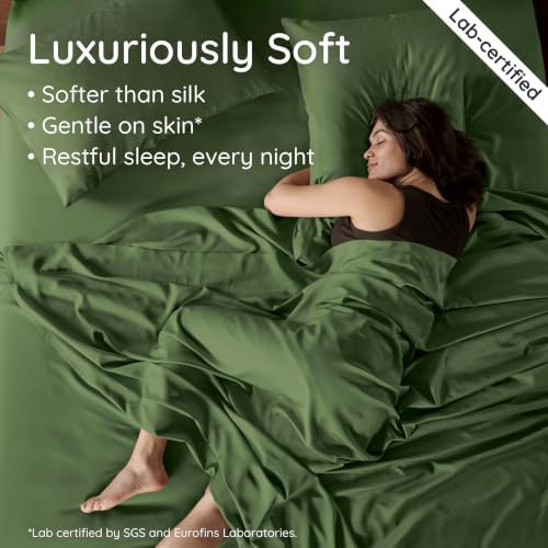 Bambaw 100% Viscose Derived from Bamboo Sheets Queen Size Set – 4pcs Cooling - Image 4