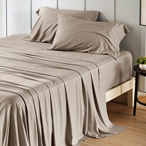 Bedsure PureWoven Rayon Derived from Bamboo, California King Sheet Sets by BEDSURE