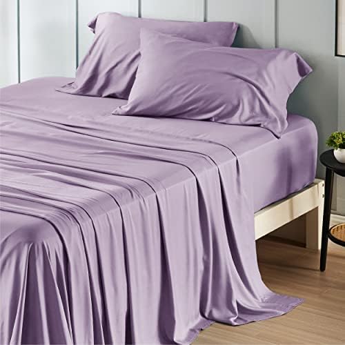 Bedsure PureWoven 100% Rayon Derived from Bamboo, King Size Sheets Set by BEDSURE