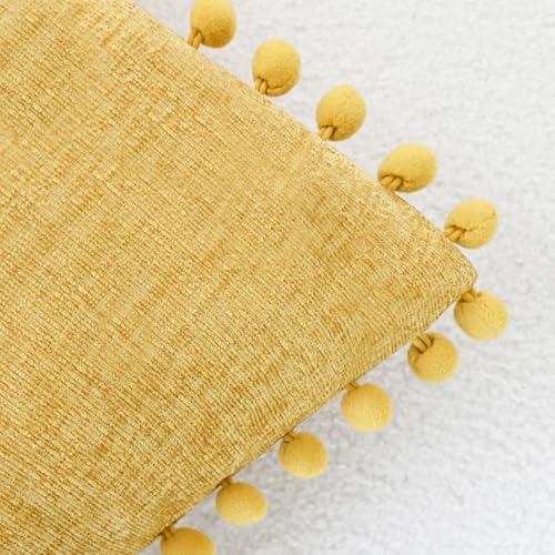 CaliTime Decorative Couch Throw Pillow Covers 18 X 18 Inches Gold - Image 3