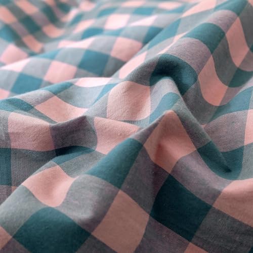 LifeTB Purple Pink Plaid Comforter Set Full Geometric Checkered Pattern - Image 7