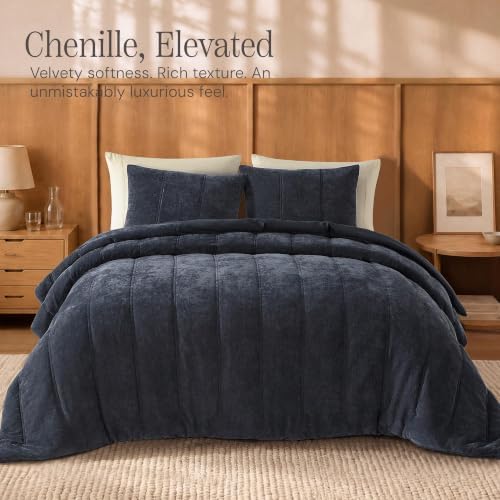 Chenille Full Size Comforter Sets-Cozy Warm Velvet Bedding Set - Image 2
