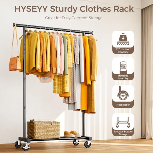 Clothes Rack, Rolling Clothing Rack - Image 2