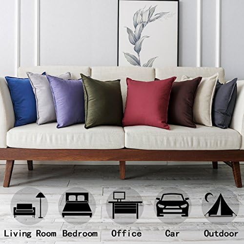 Jeanerlor Solid Cotton Linen Decoration Toss Throw Pillow Sham Cushion Case - Image 2