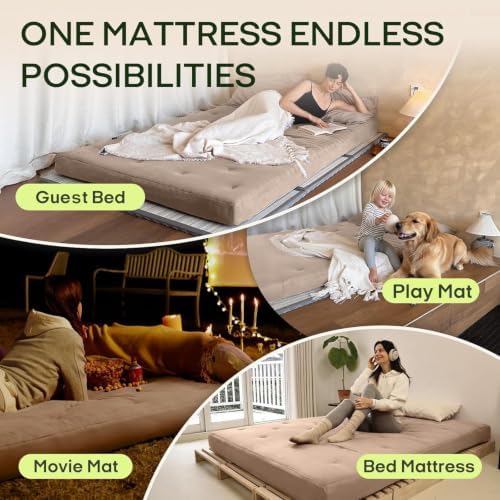 ZonLi Japanese Floor Futon Mattress 100% Cotton Washable Cover Foldable - Image 5
